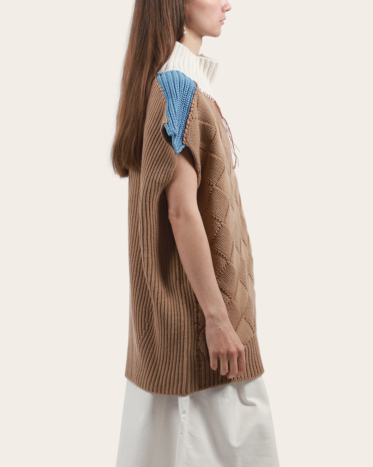 Patch Knit Vest