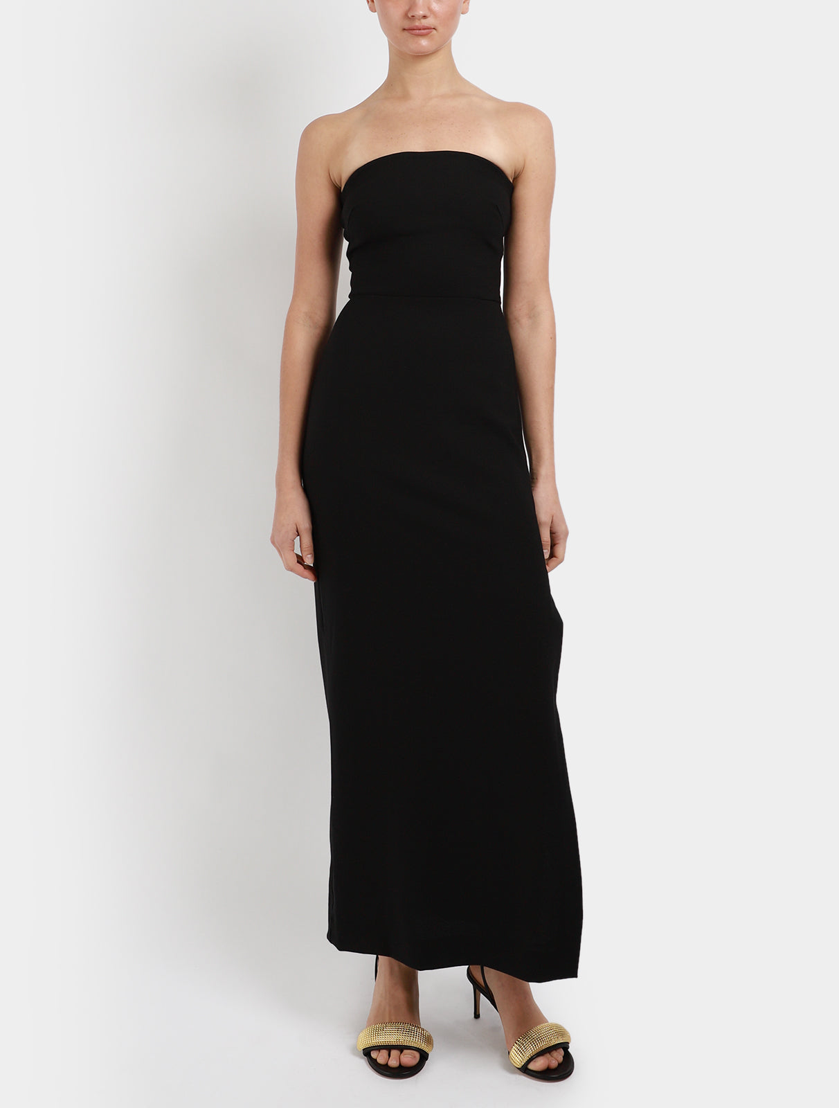 Crepe Strapless Dress