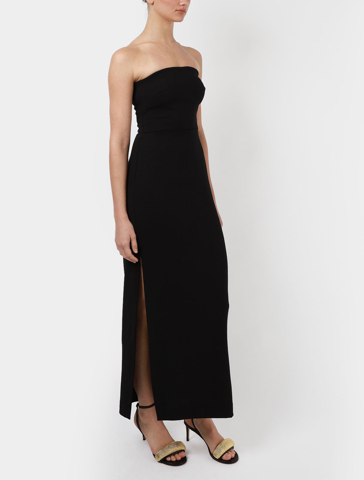 Crepe Strapless Dress