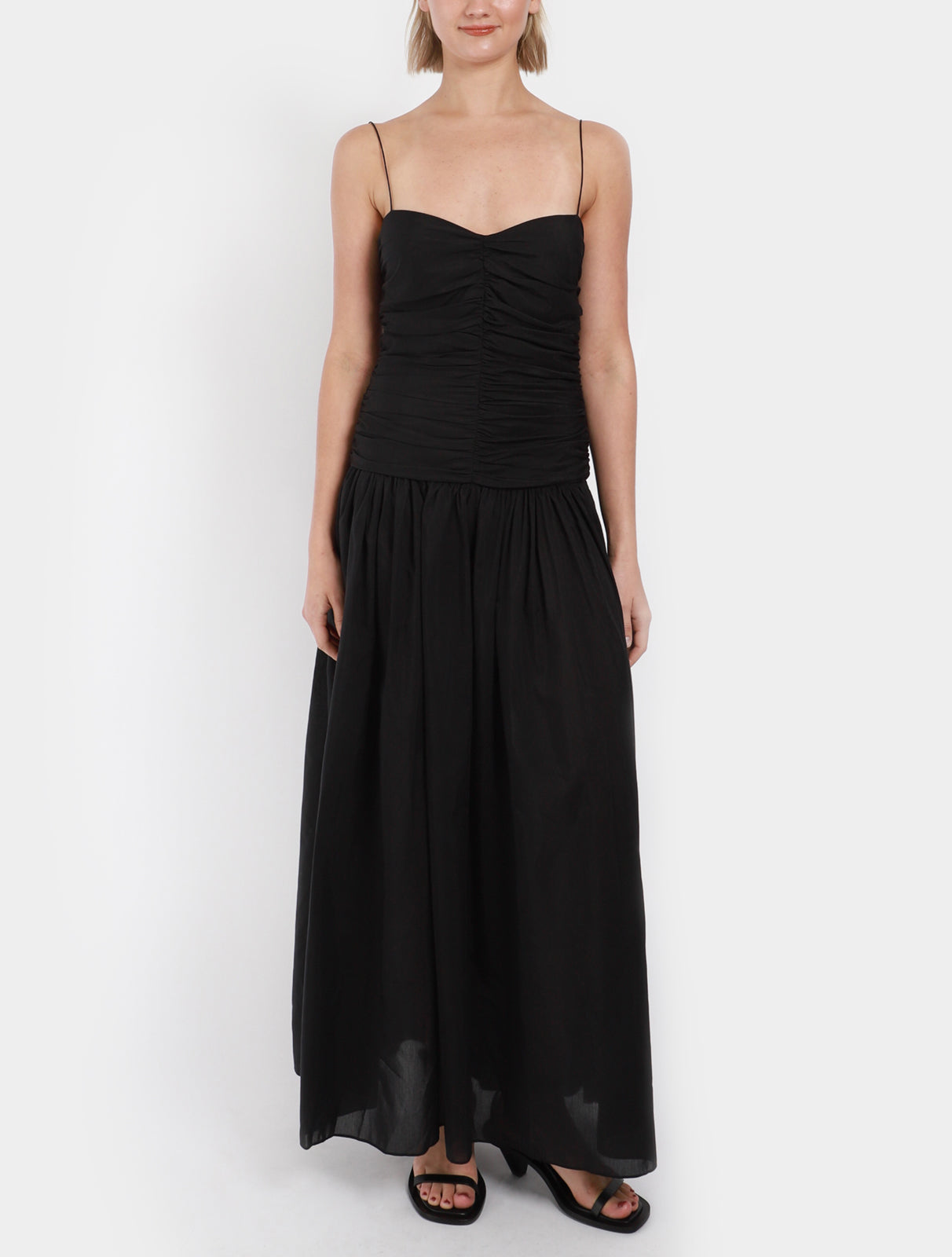 Gathered Drop Waist Dress
