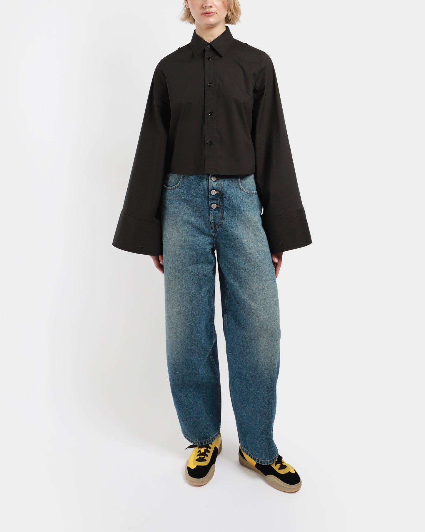 5 Pockets Button Jeans