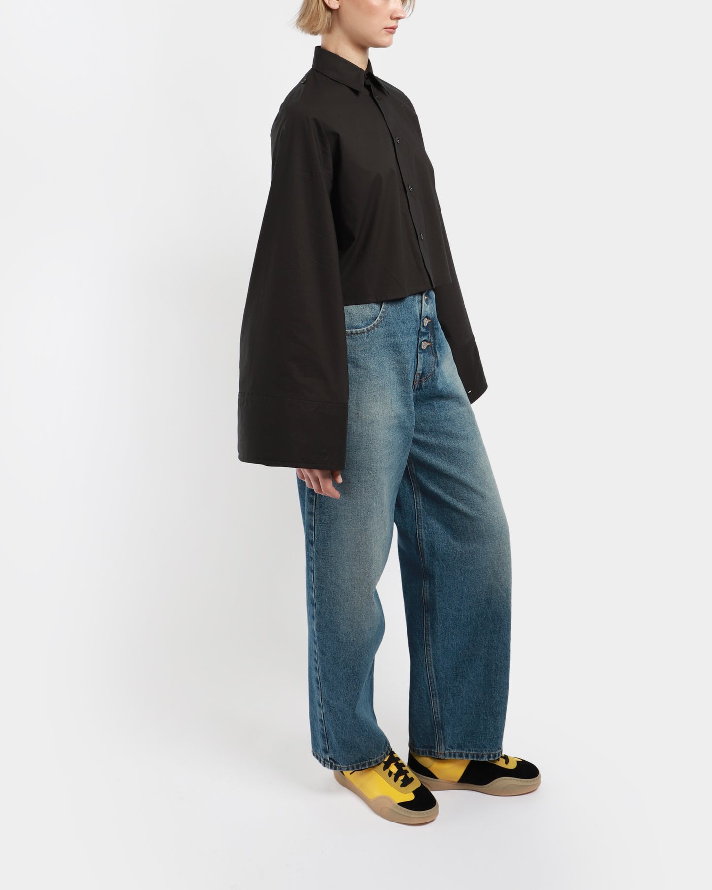 5 Pockets Button Jeans