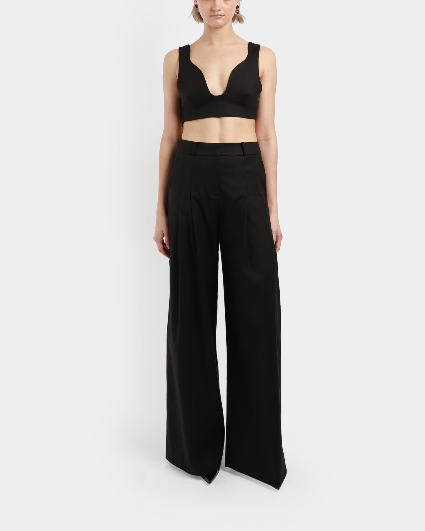 Curved Neck Crop Top