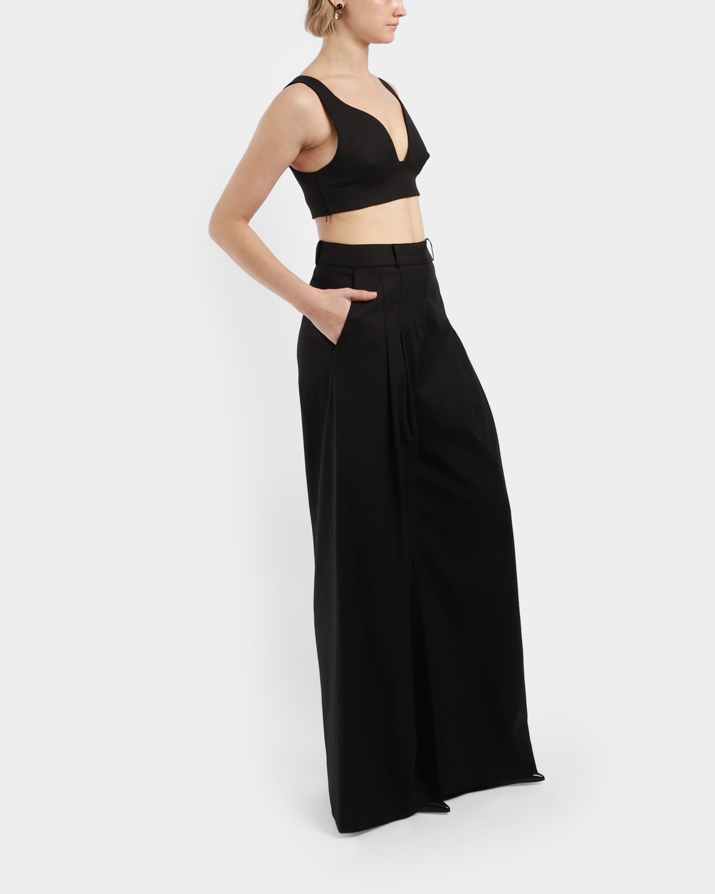 Curved Neck Crop Top