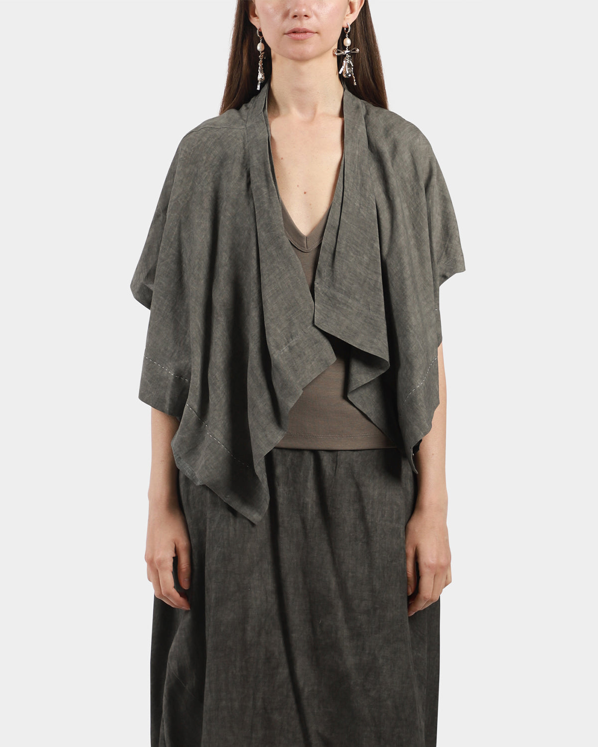Charcoal Shrug Blouse