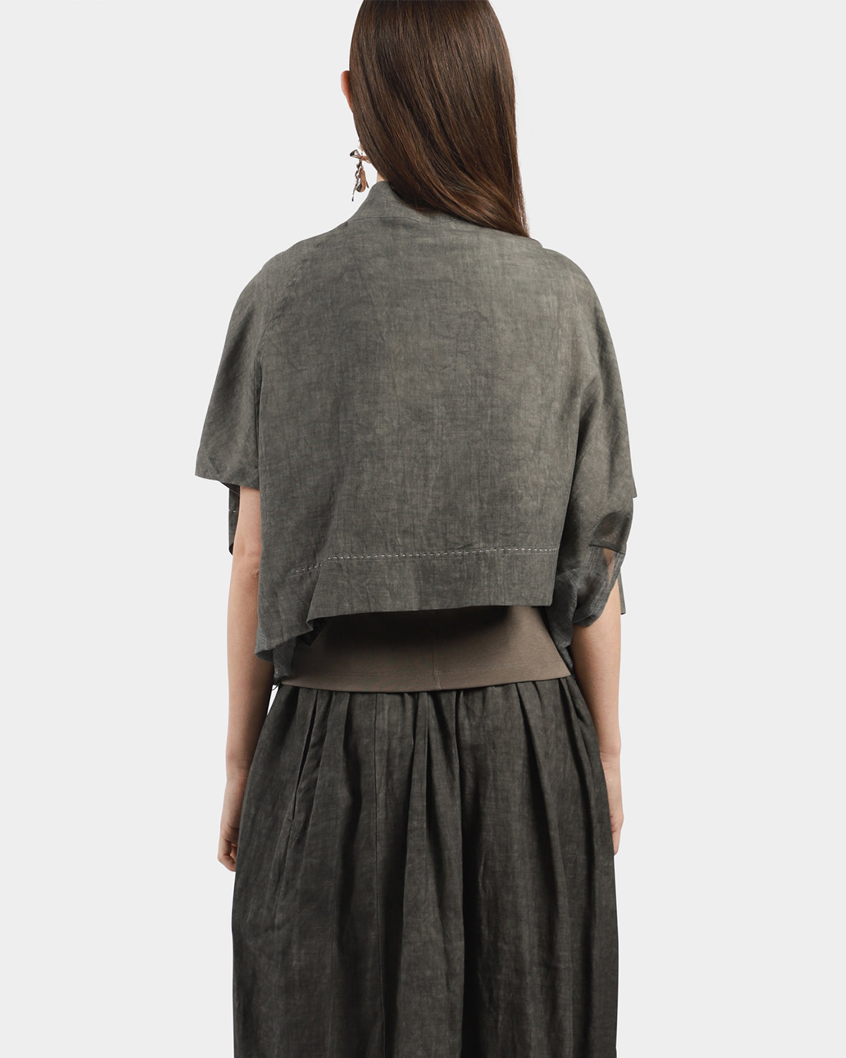 Charcoal Shrug Blouse