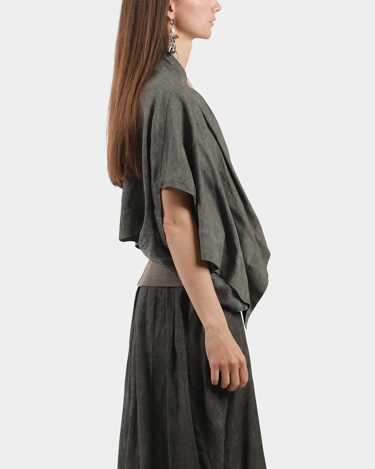 Charcoal Shrug Blouse