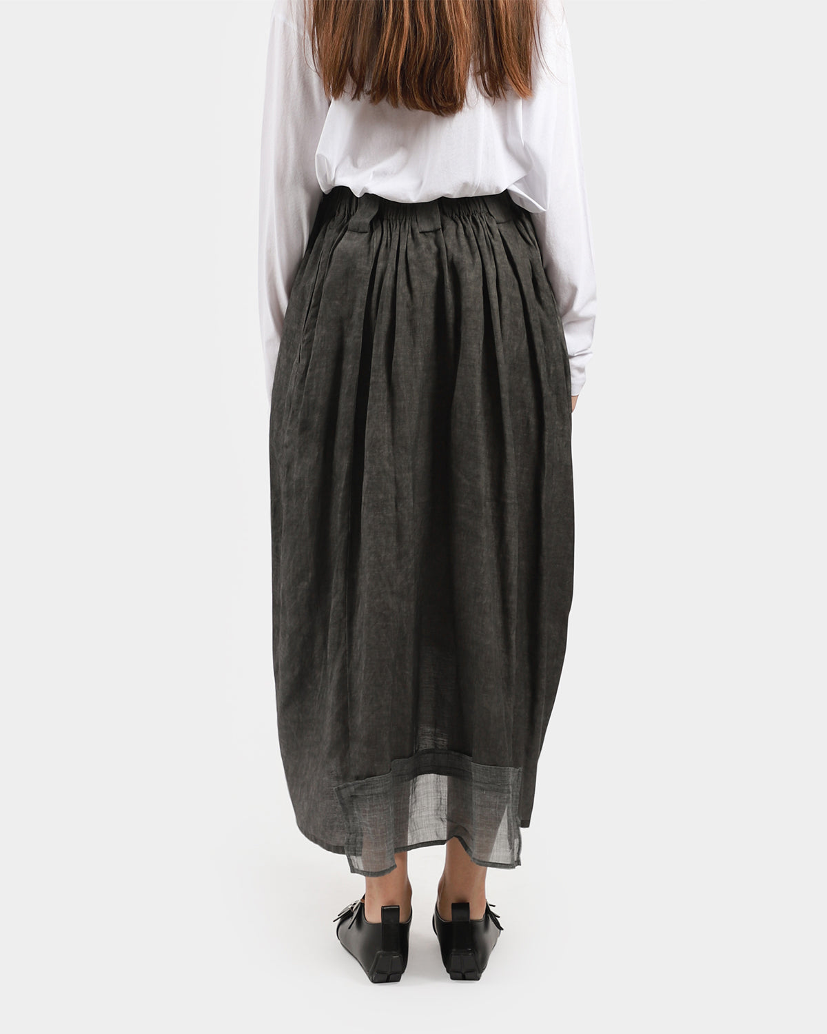 Charcoal Contrast Stitch Skirt