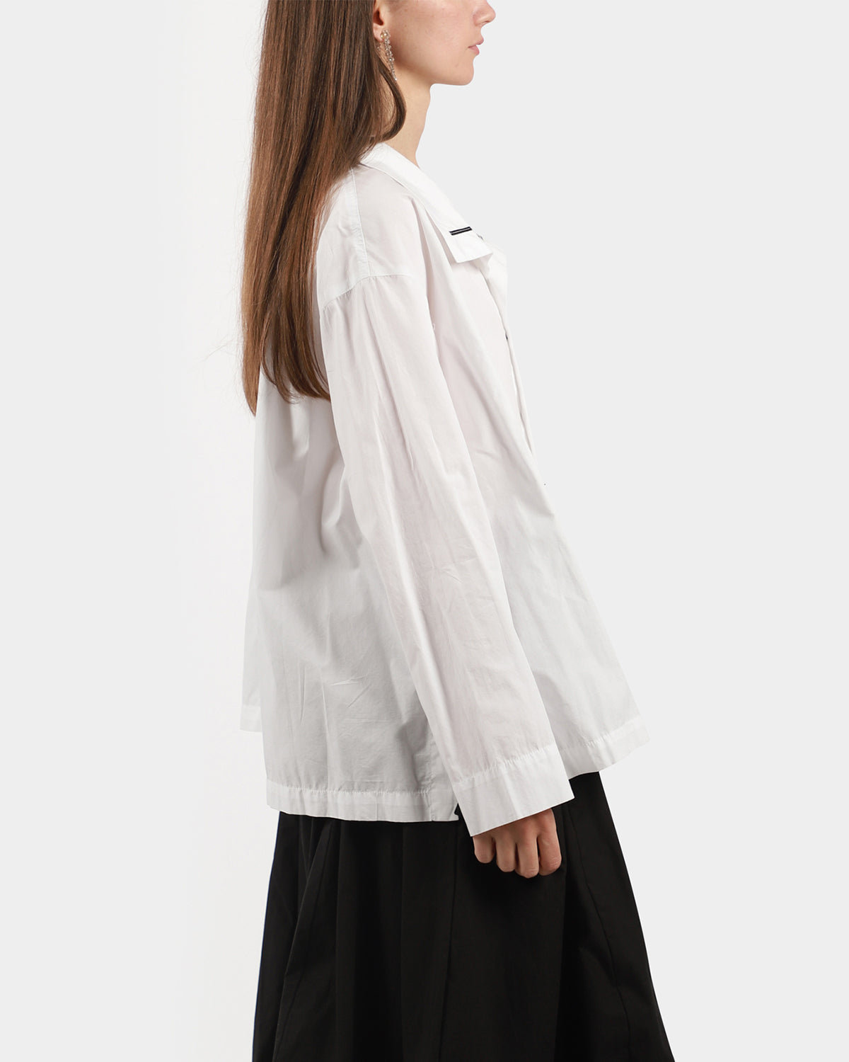 Contrast Button Hole Blouse