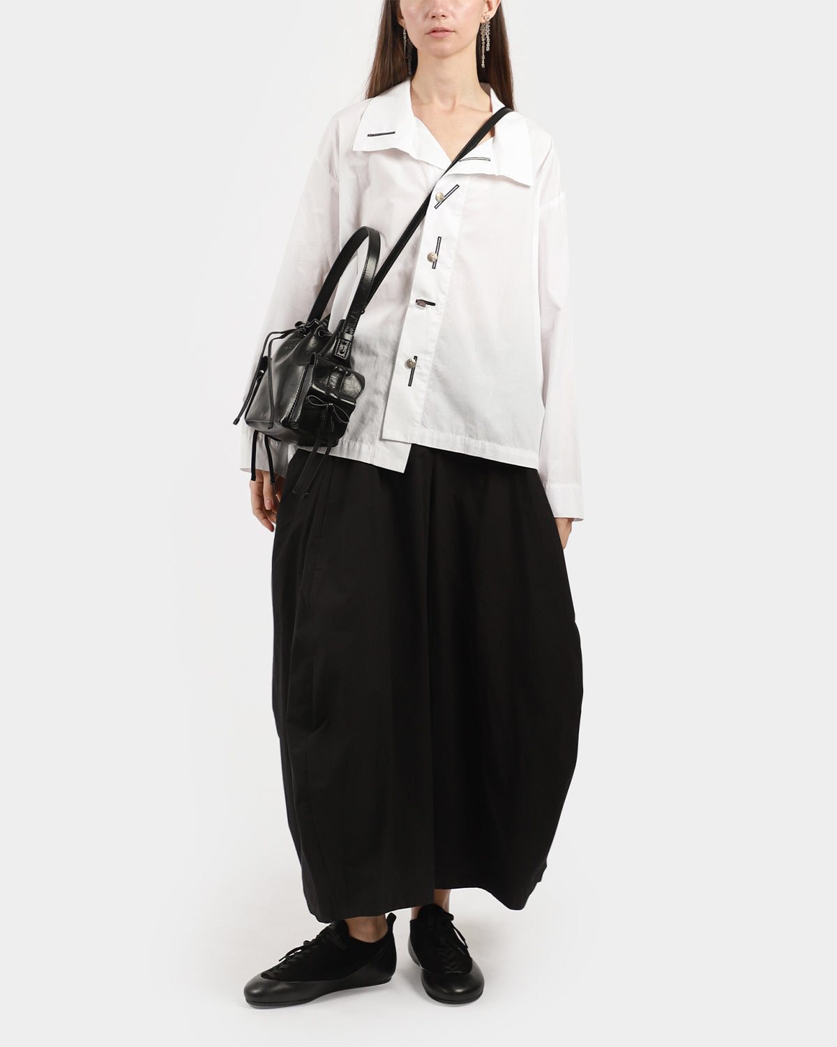 Contrast Button Hole Blouse