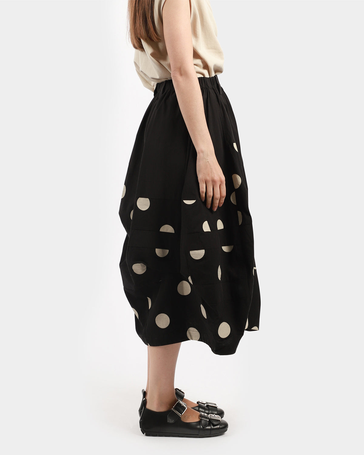 Half Polka Balloon Skirt