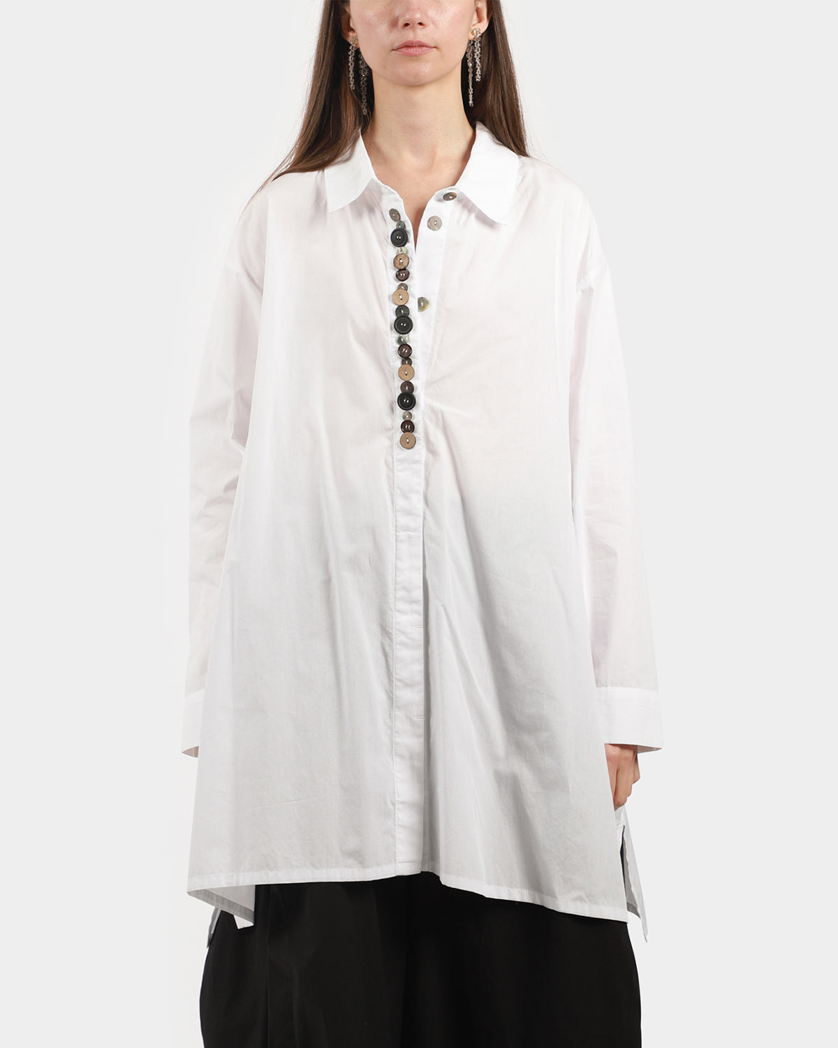 Multi Button White Shirt