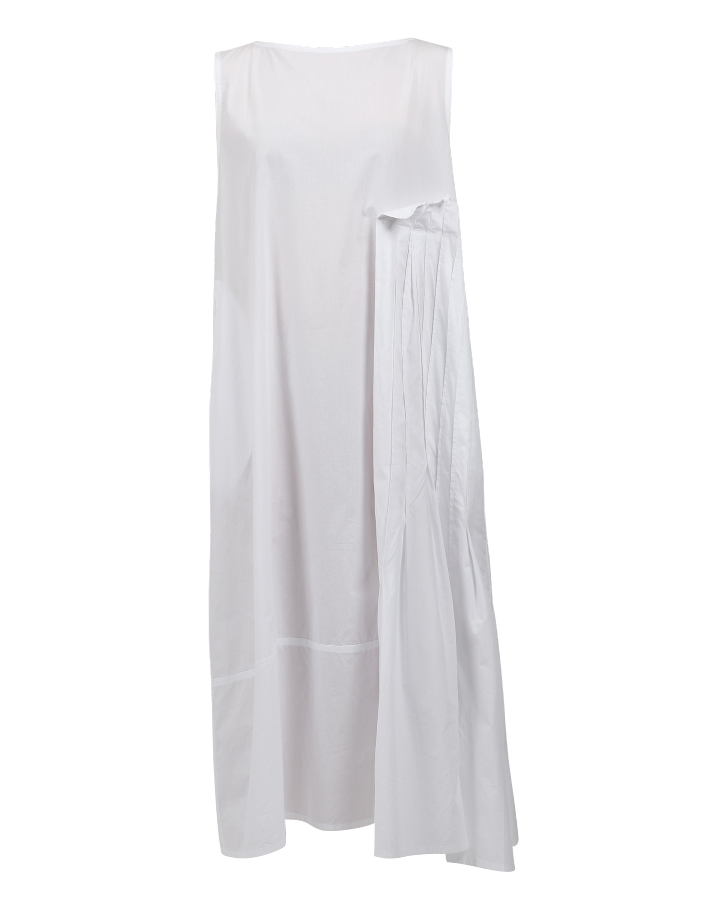 Side Pleat Sleeveless Dress