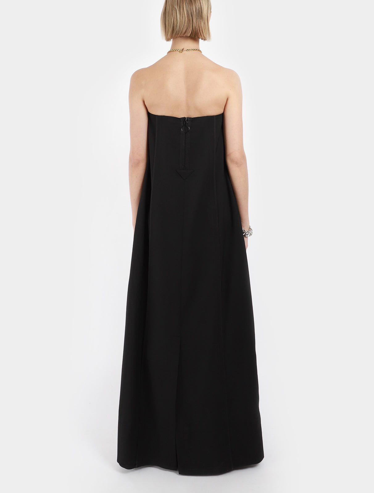 Stripped Strapless Gown