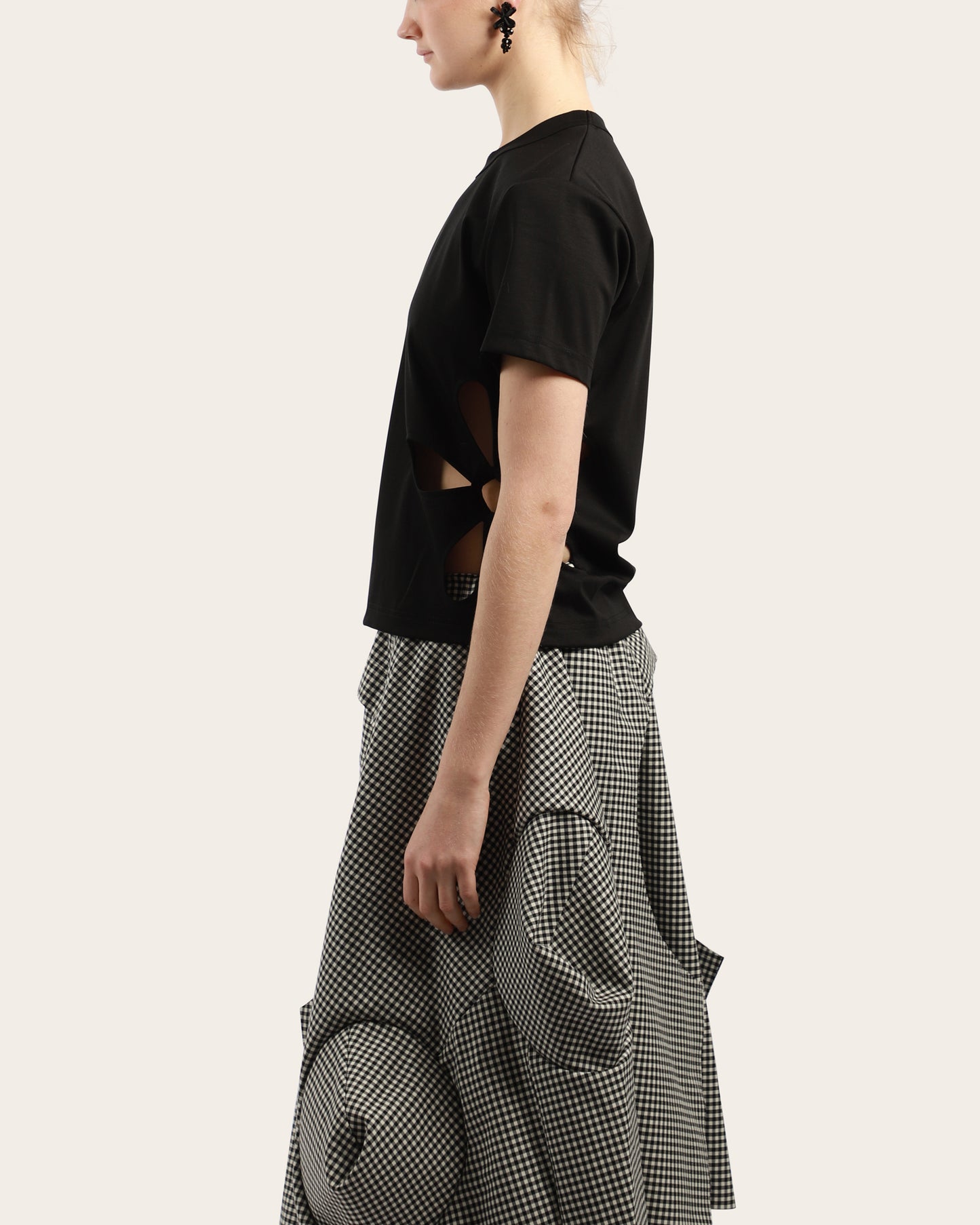 Flower Cut Out T-Shirt