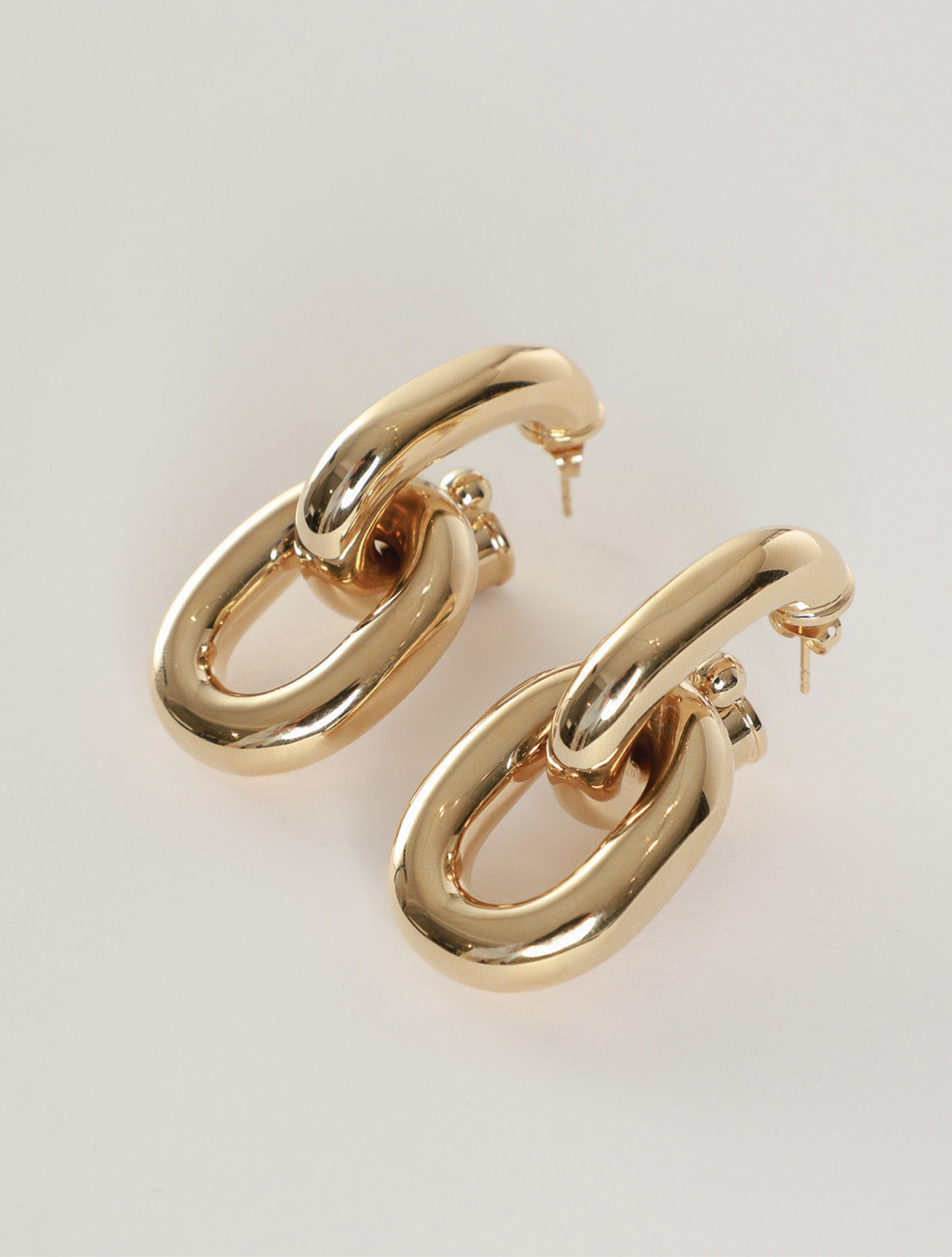 XL Link Double Hoop Earrings