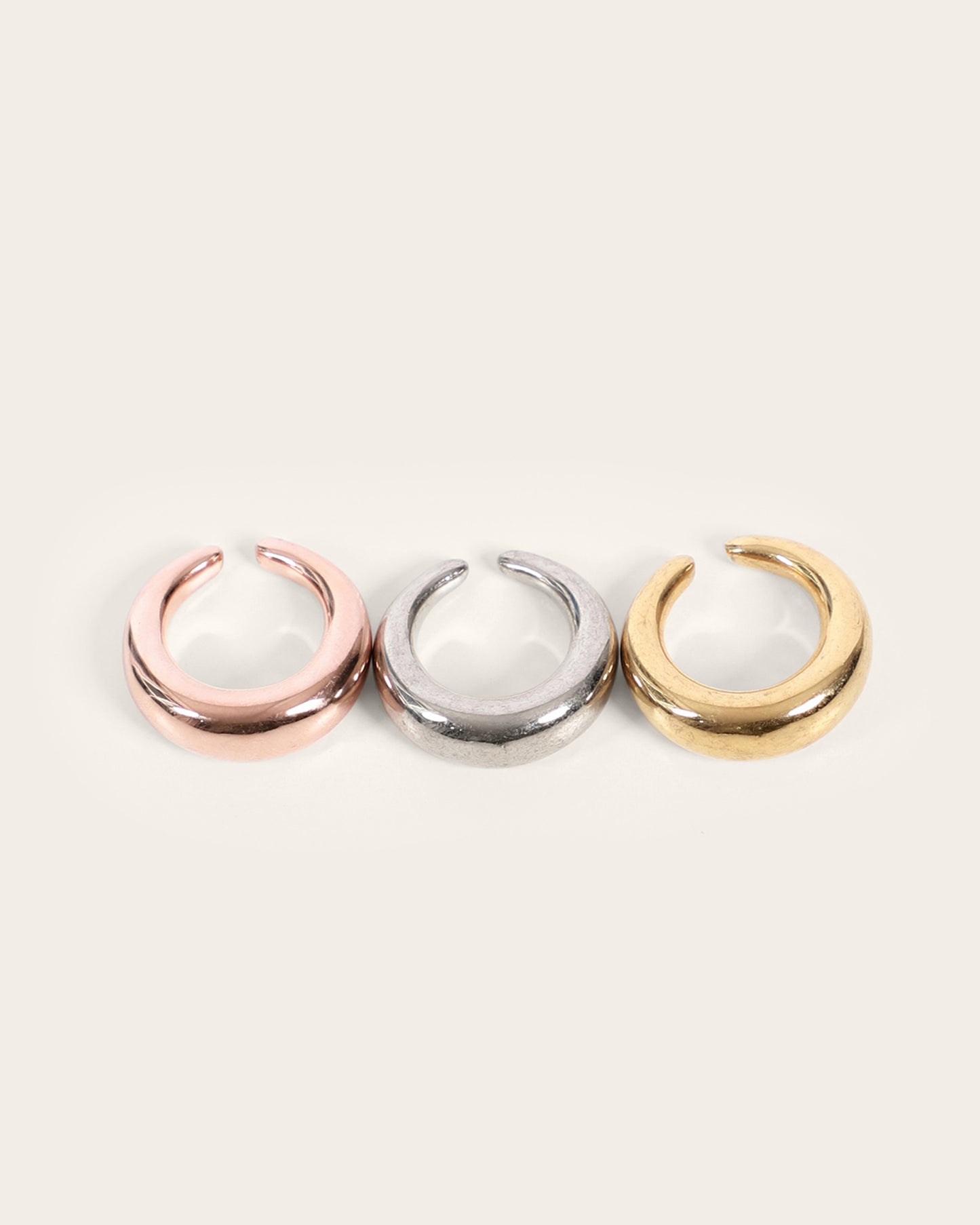 Triptych Circle Ear Cuffs