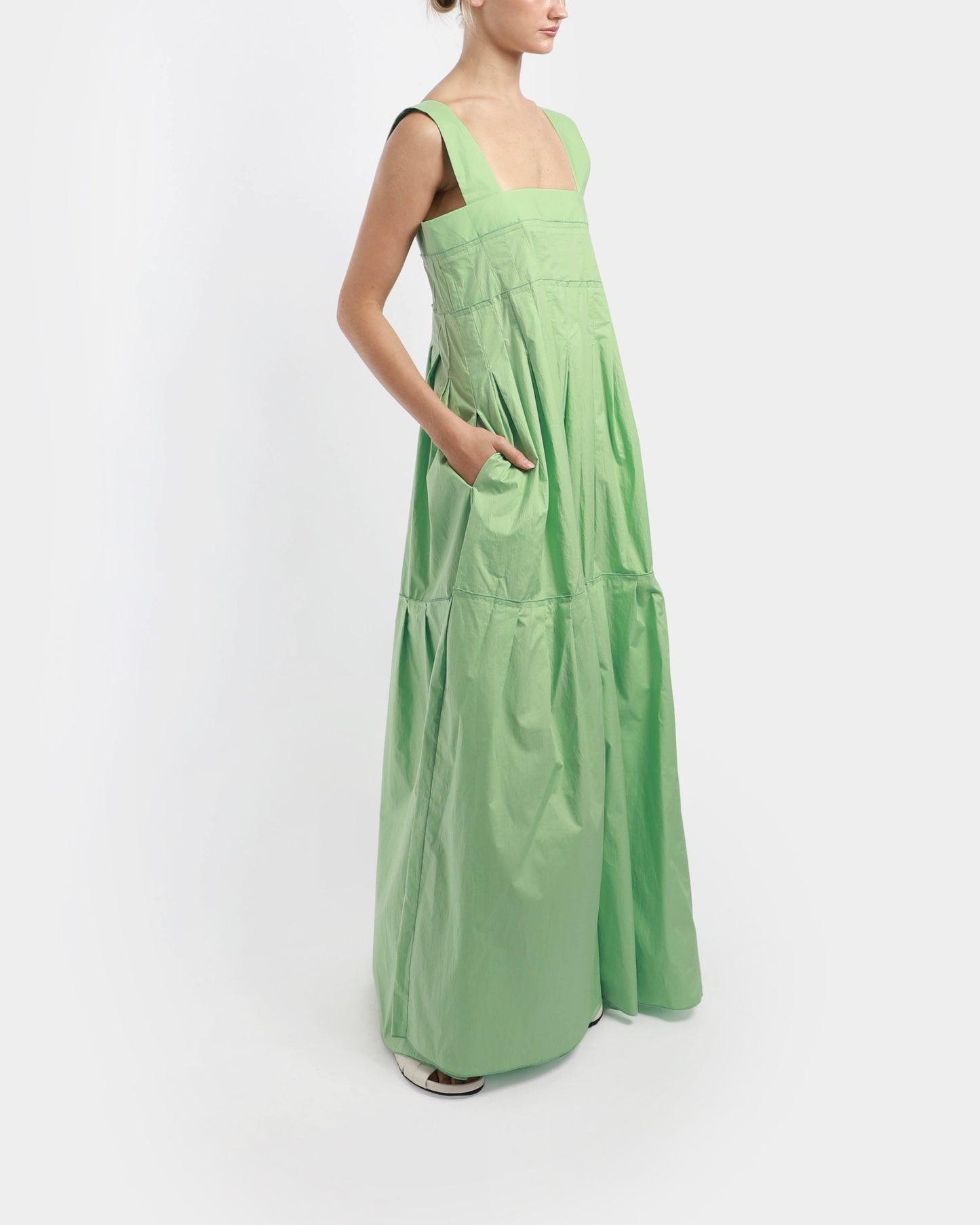 Pleat Long Dress