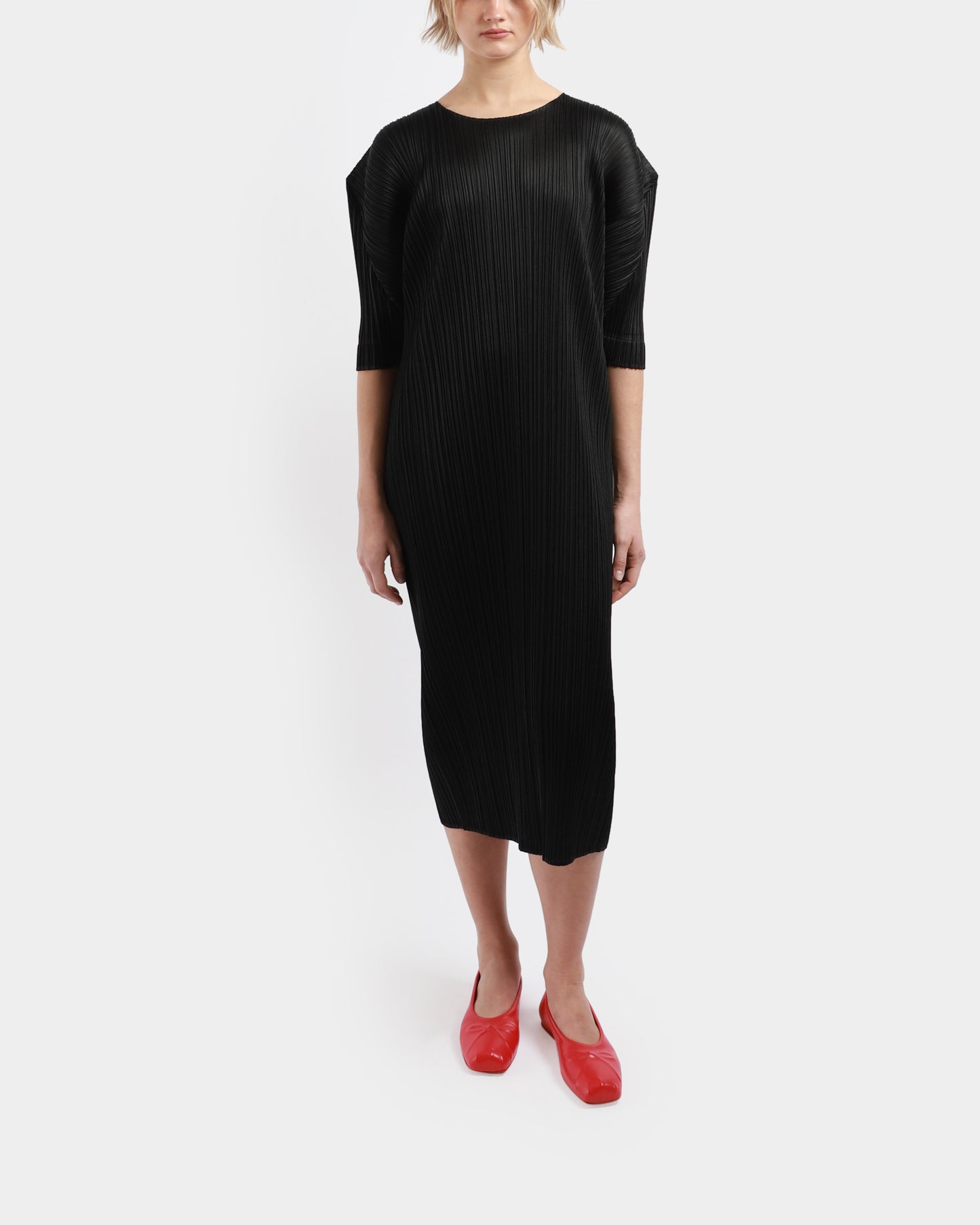 Puff Sleeve Midi Dress