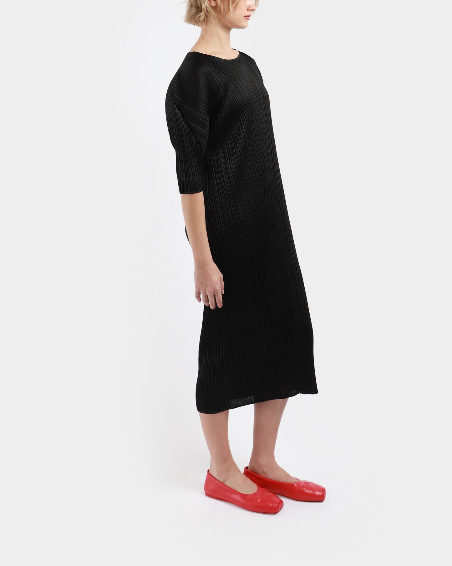 Puff Sleeve Midi Dress