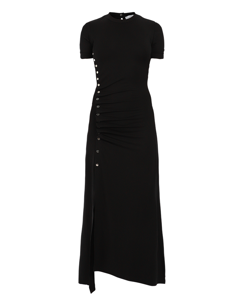 rabanne-asymmetric-snap-fastening-dress-black