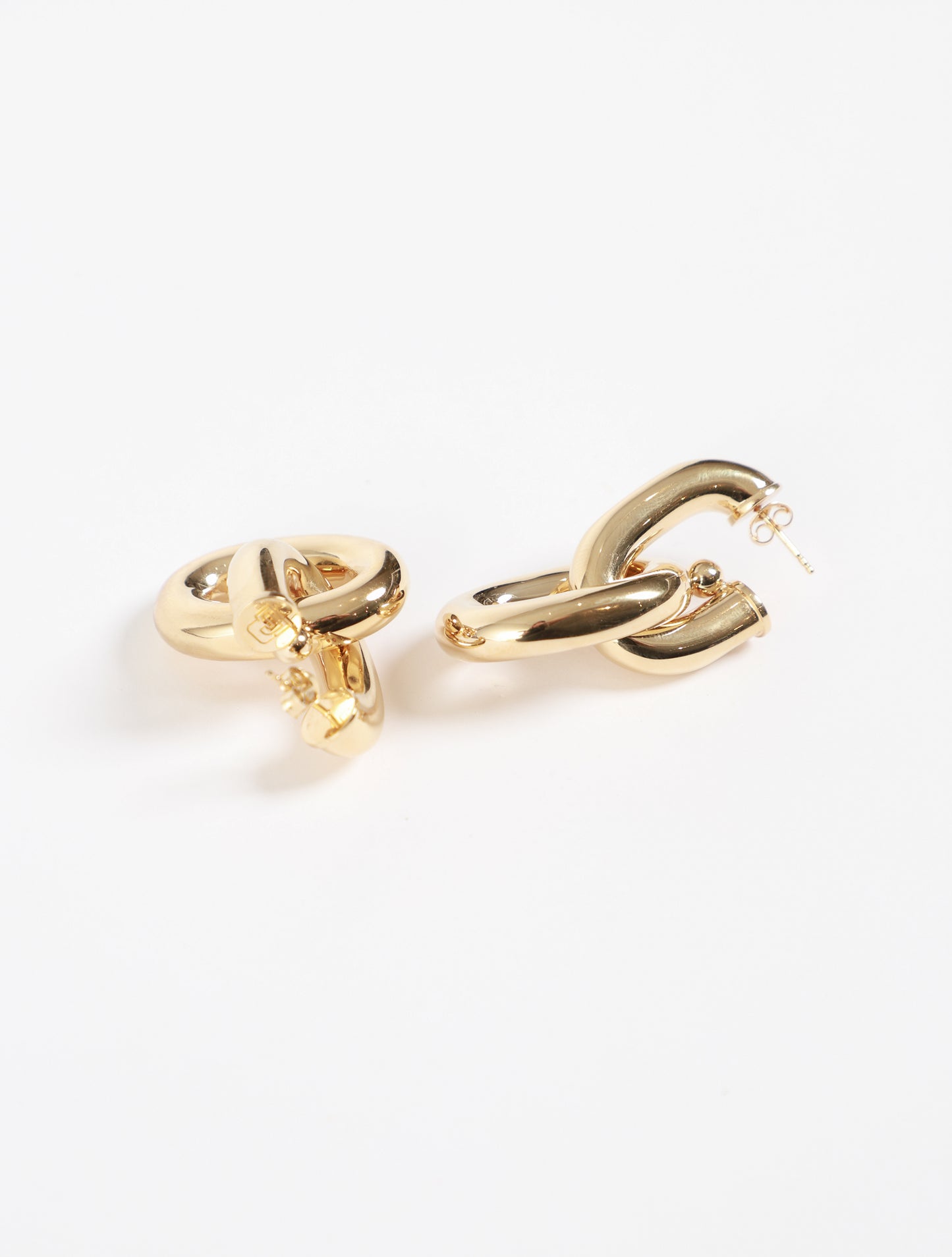 XL Link Double Hoop Earrings