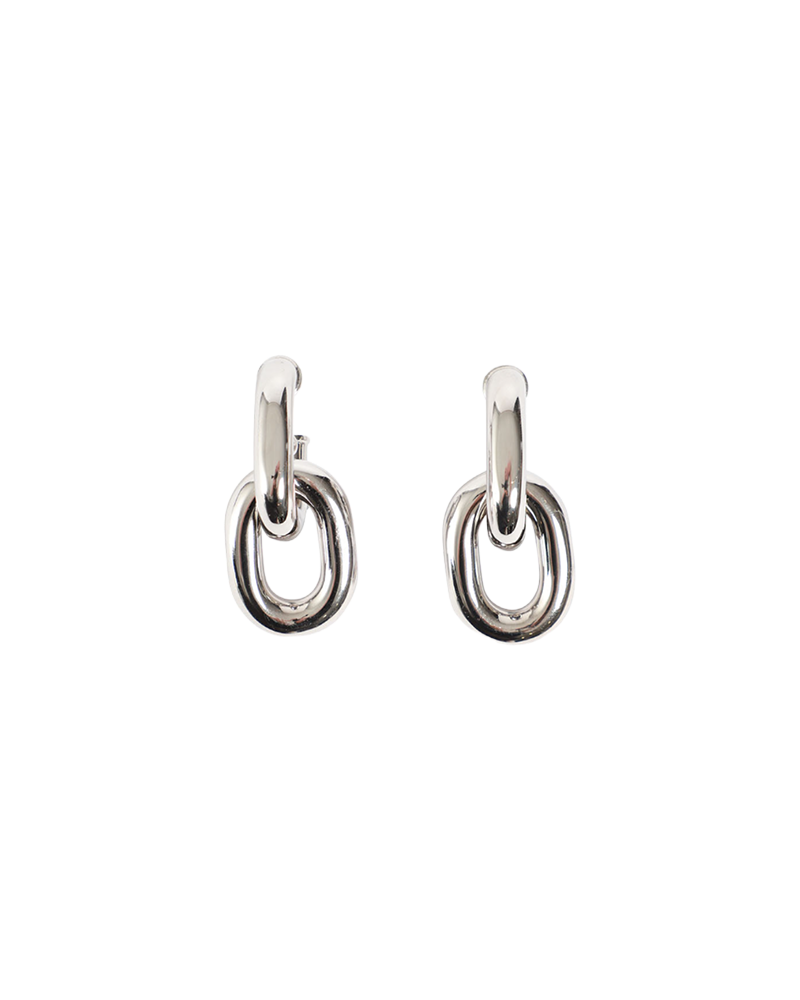 XL Link Double Hoop Earrings