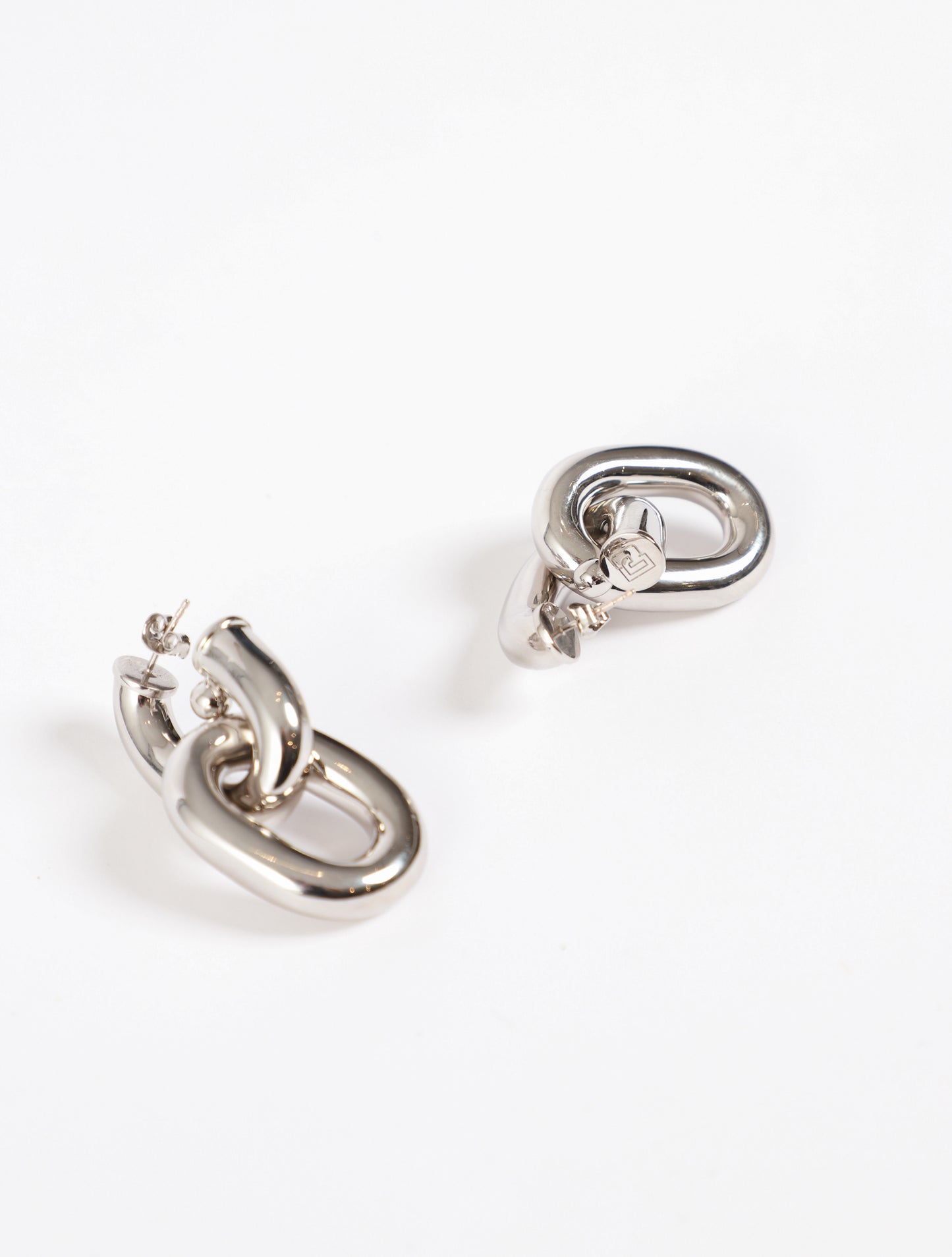 XL Link Double Hoop Earrings