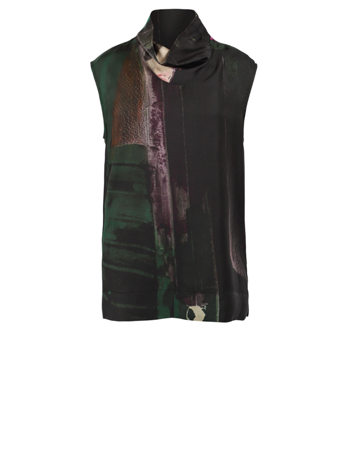 Funnel Neck Silk Shell