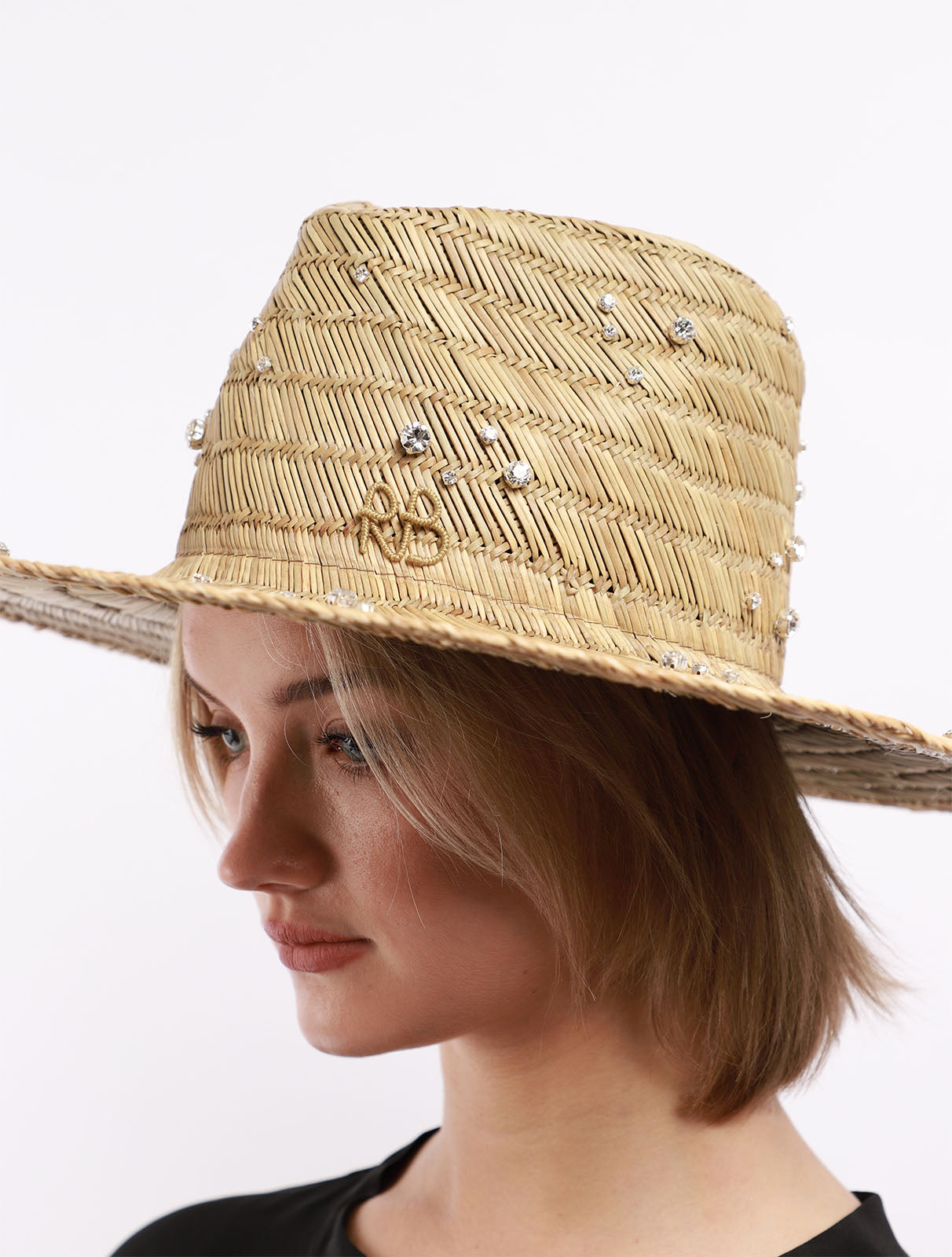 Dew Drops Straw Fedora Hat