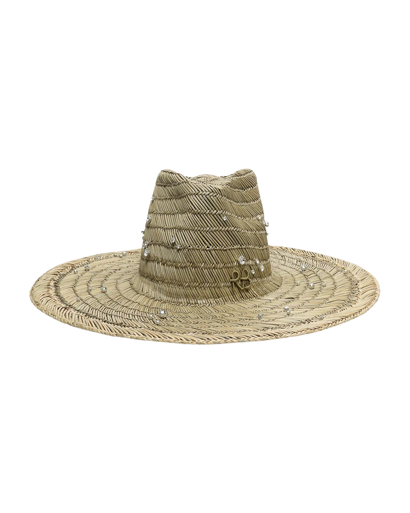 Dew Drops Straw Fedora Hat