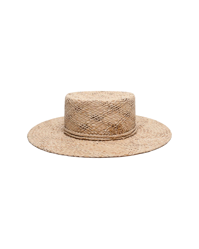 Logo Embellished Boater Hat