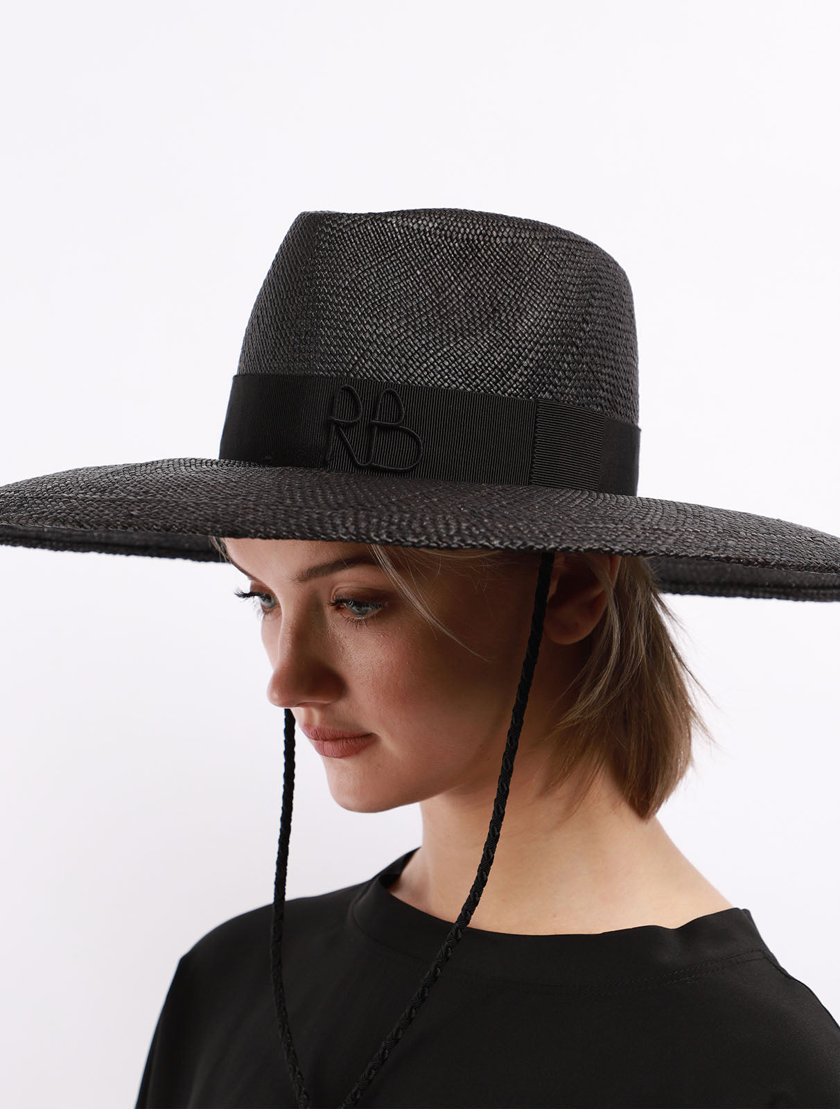 Wide Brim Straw Fedora Hat