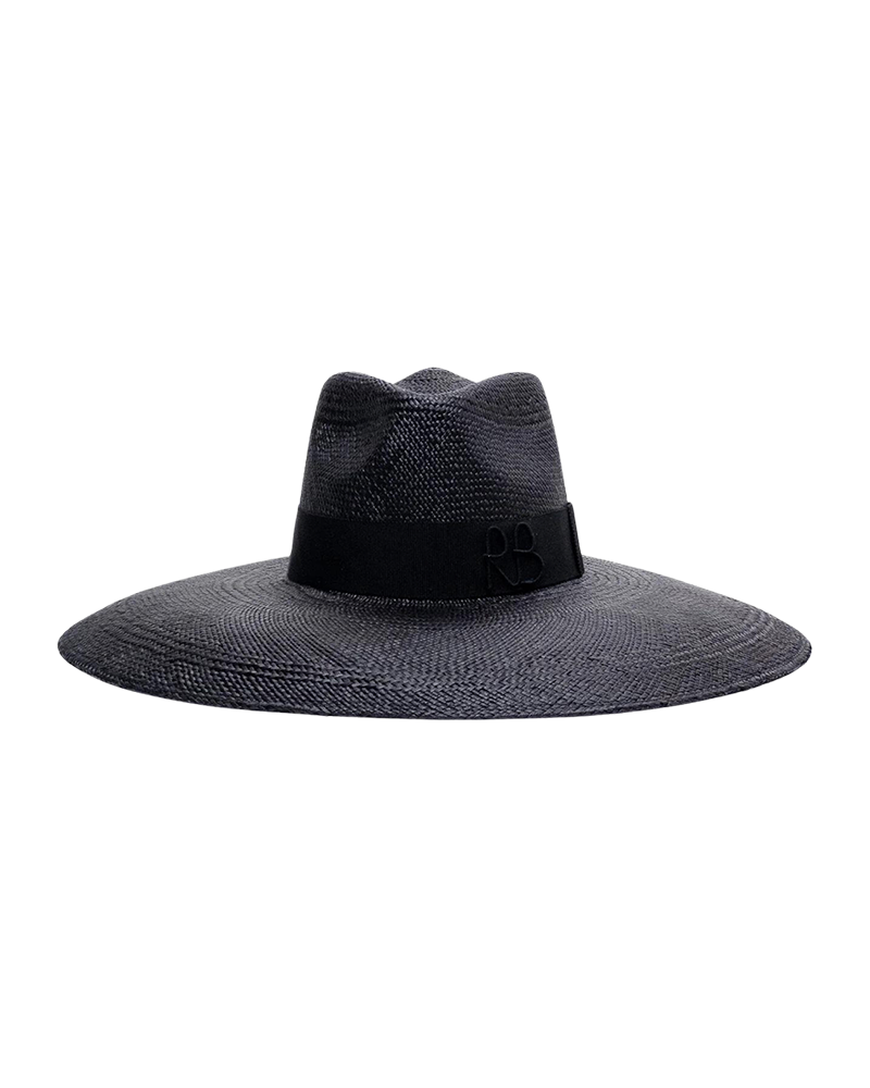 Wide Brim Straw Fedora Hat