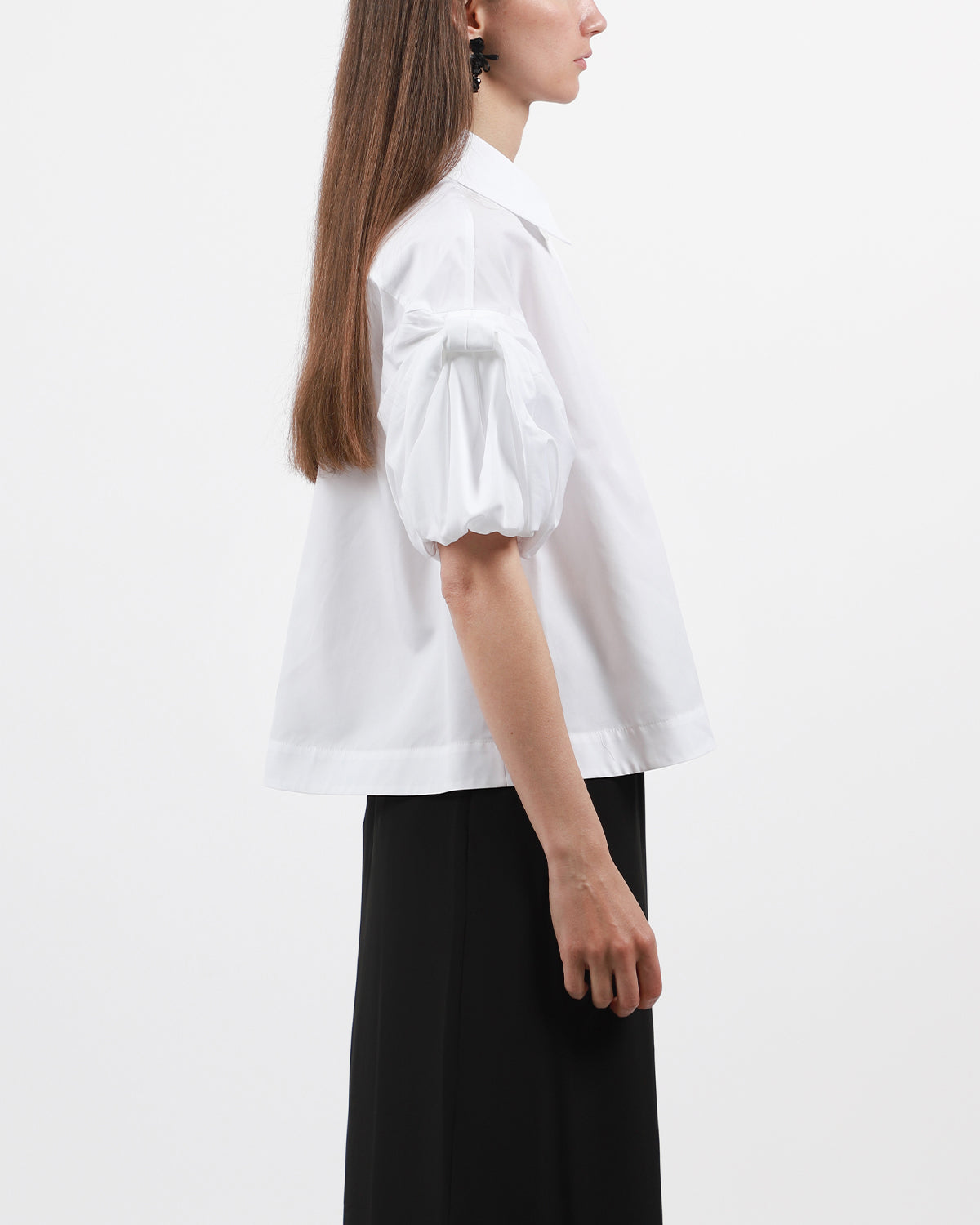 Cropped Puff Bow Sleeve