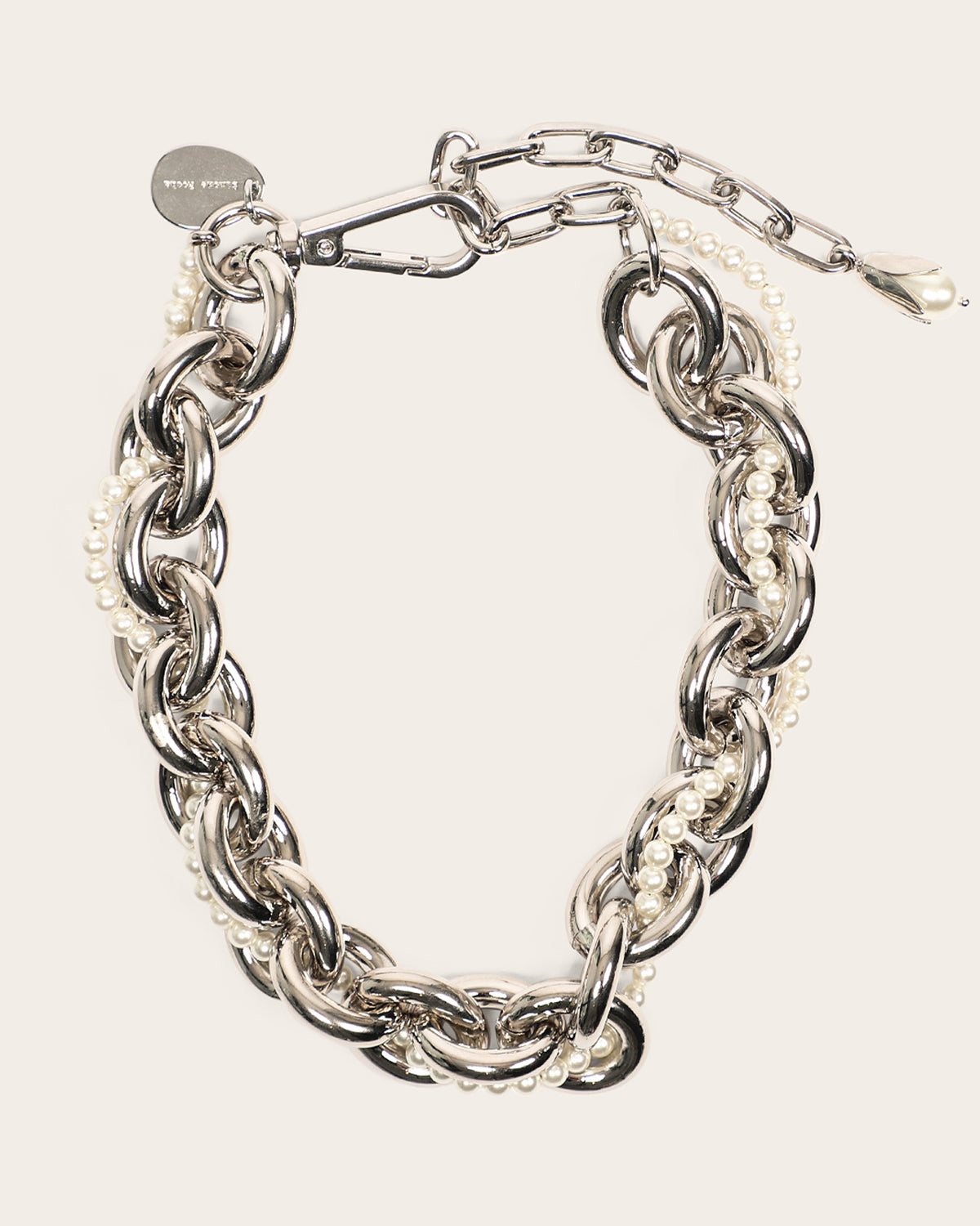 Encased Pearl Flower necklace
