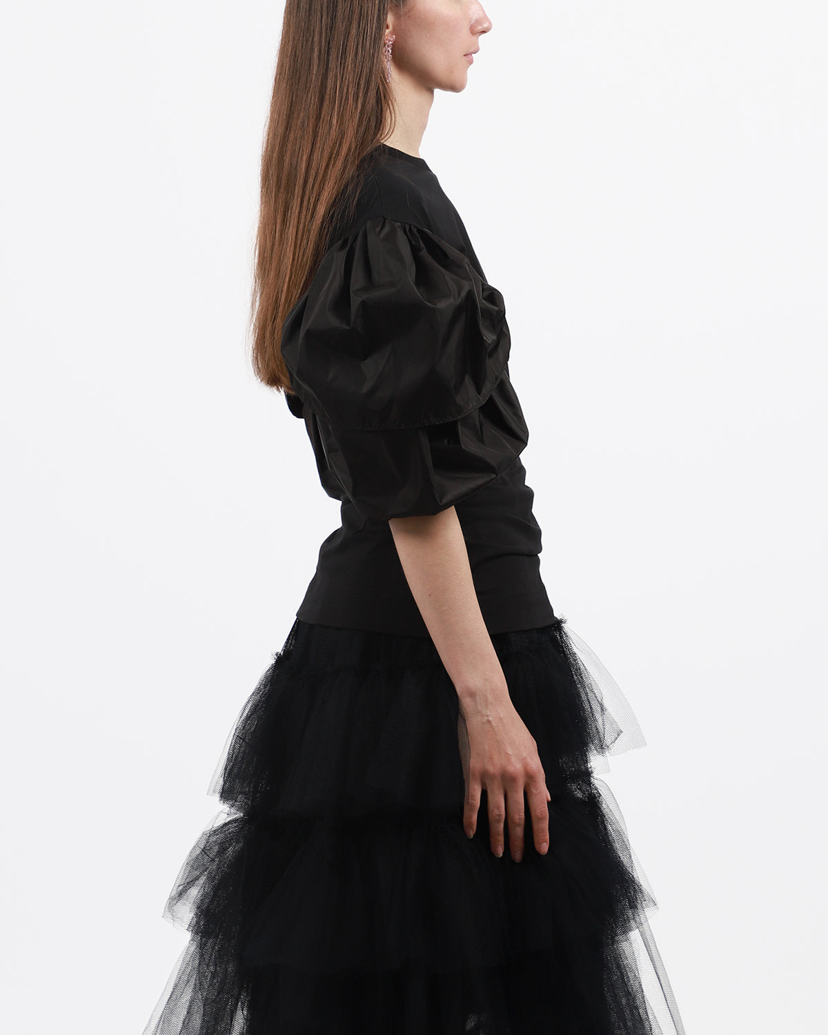 Petal Sleeve Sculpted T-Shirt