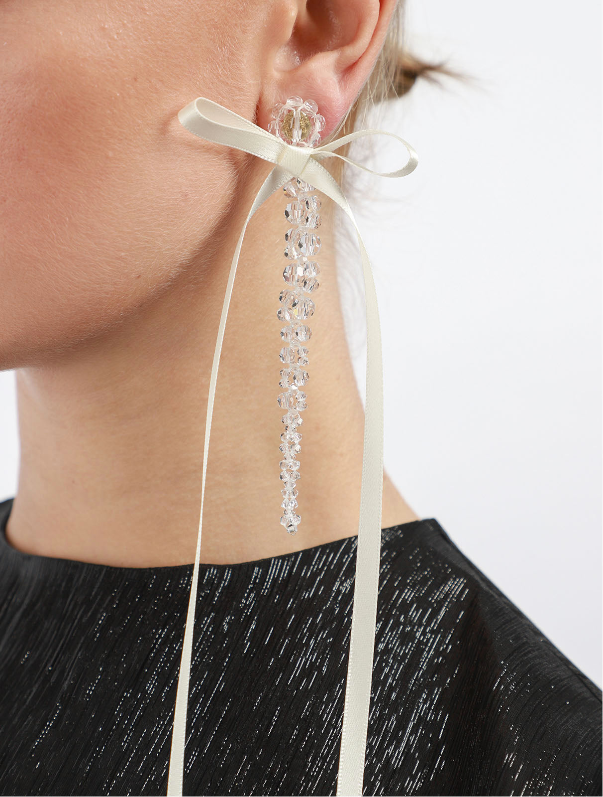 Bow Ribbon Drip Earring