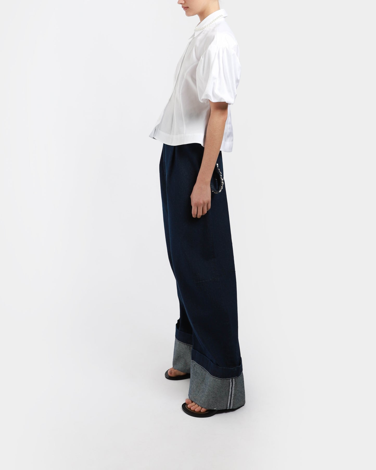 Cropped Ruffle Shirt
