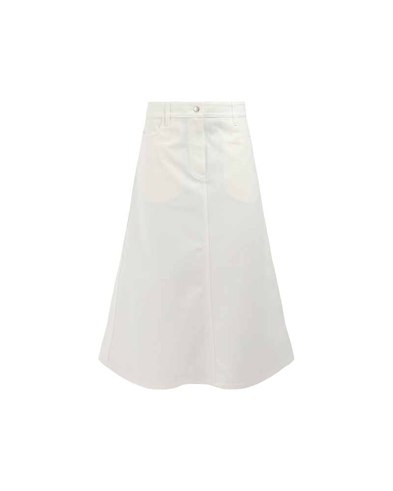 studio-nicholson-baringo-denim-skirt-white