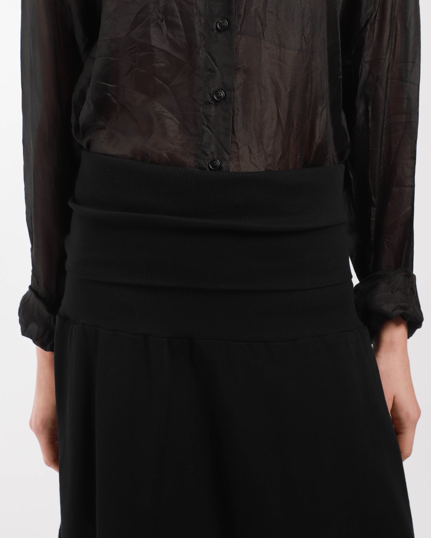 Fold Waistband Skirt