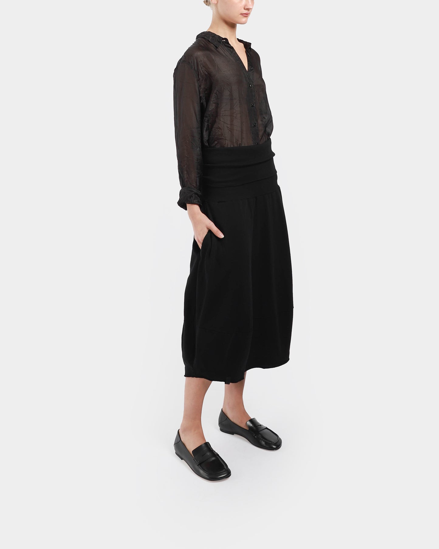 Fold Waistband Skirt