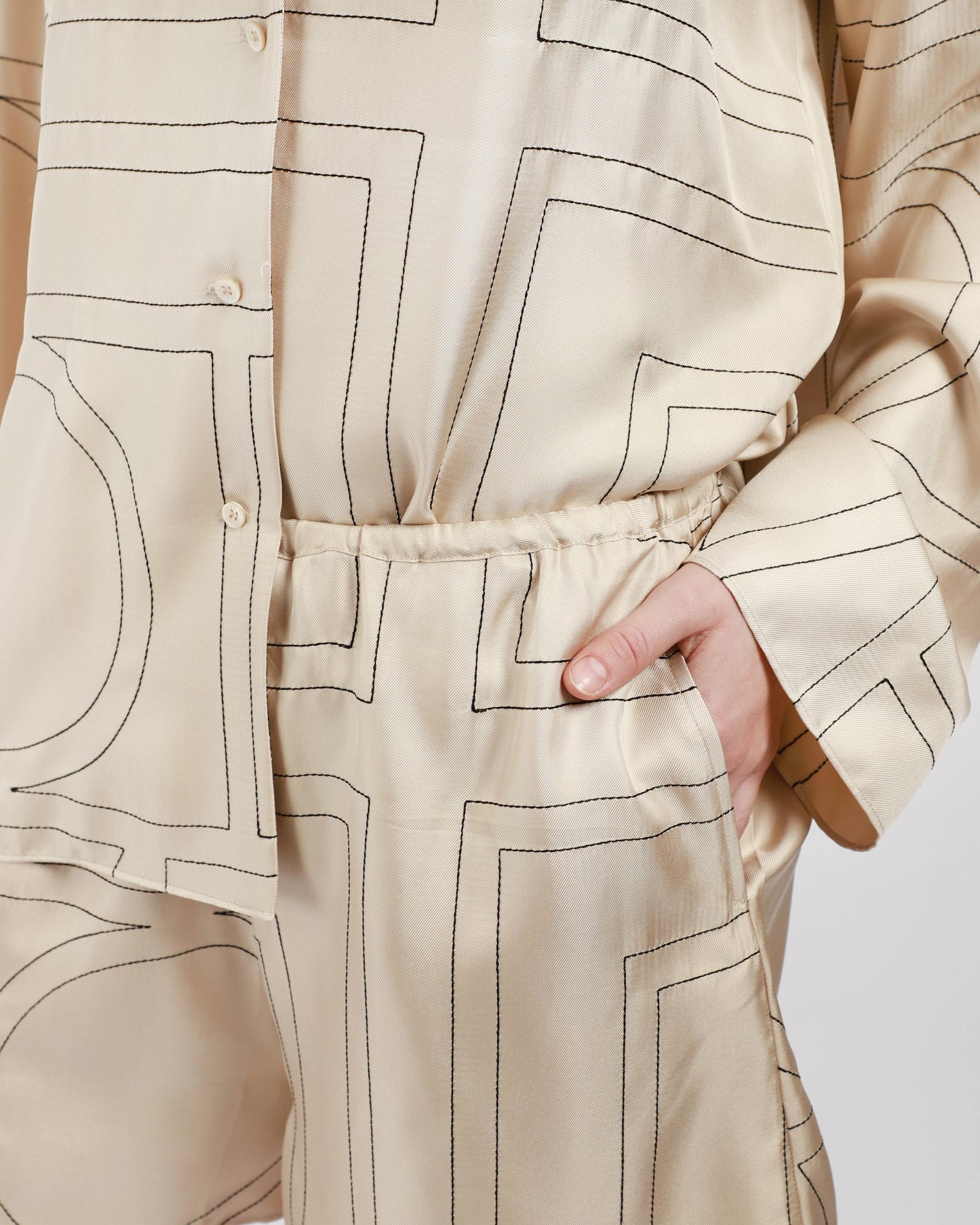 Monogram Silk Pj Shorts