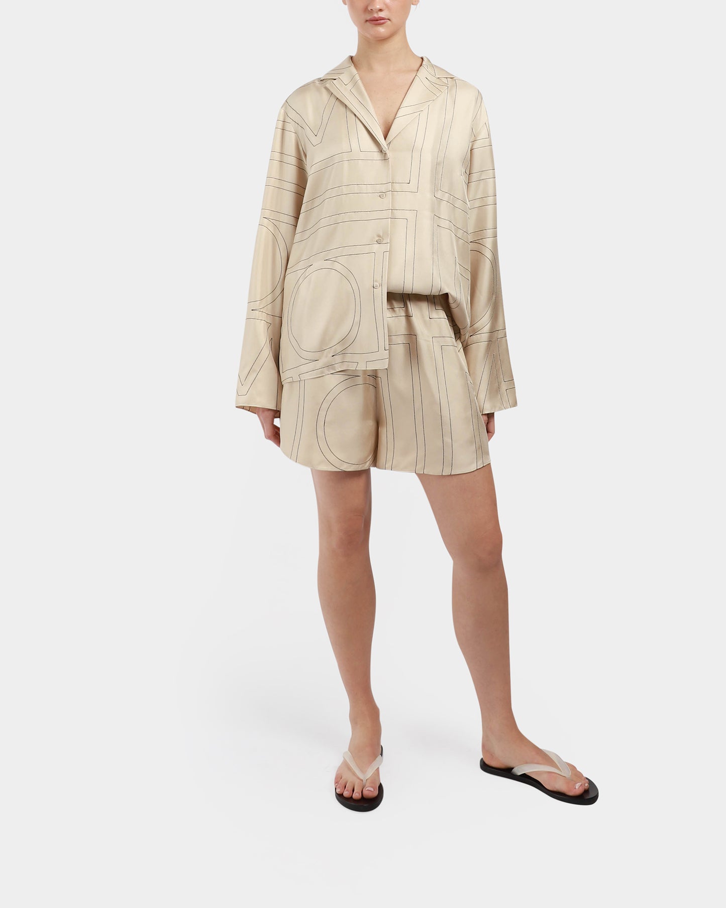 Monogram Silk Pj Shorts