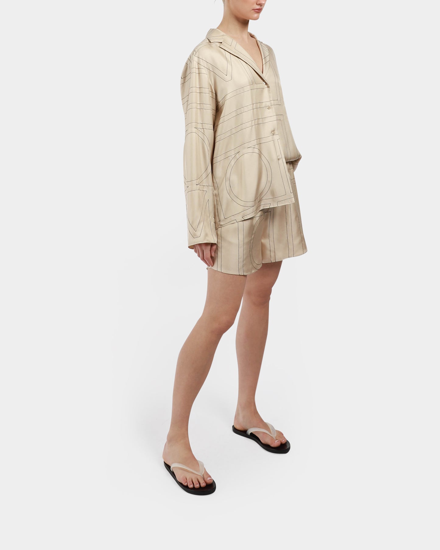 Monogram Silk Pj Shorts