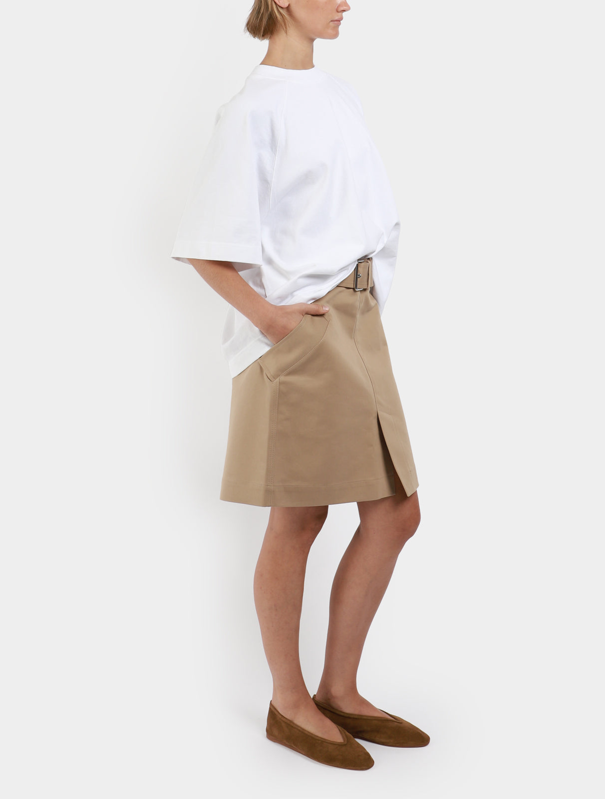 Cotton Trench Skirt