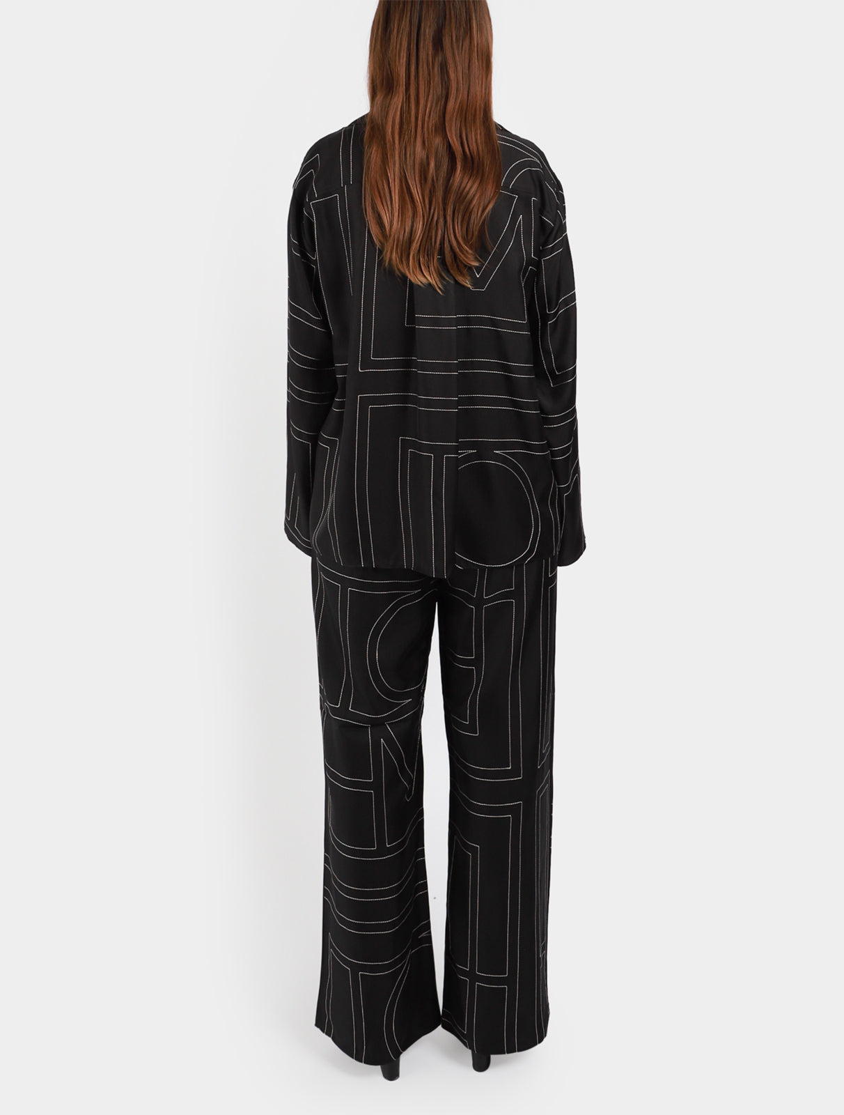Monogram Silk PJ Top