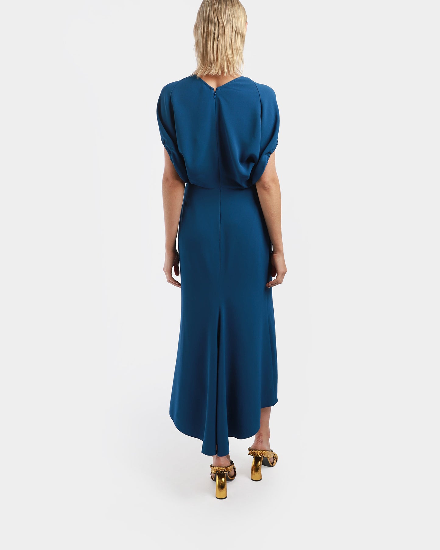 Blouson Detail Midi Dress