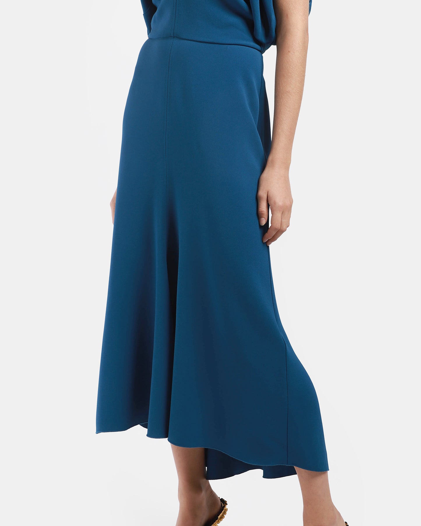 Blouson Detail Midi Dress