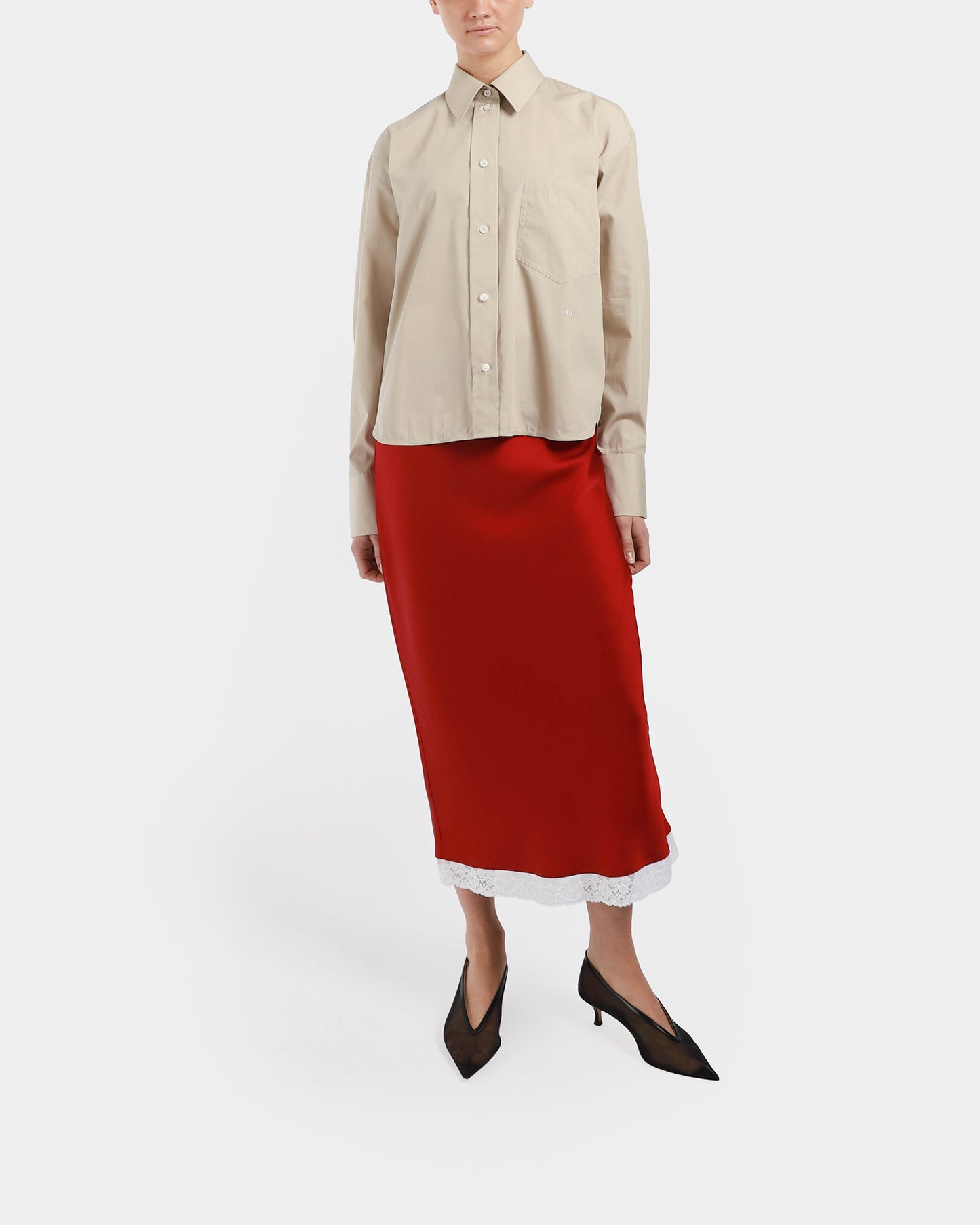 Cropped Long Sleeve Shirt